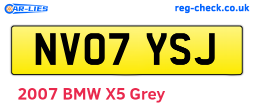 NV07YSJ are the vehicle registration plates.