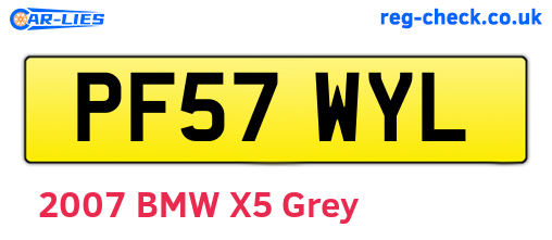 PF57WYL are the vehicle registration plates.