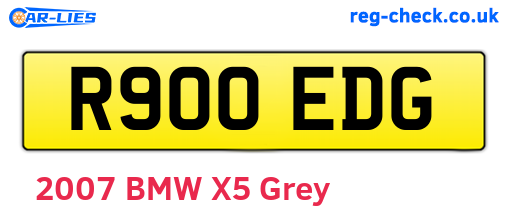 R900EDG are the vehicle registration plates.