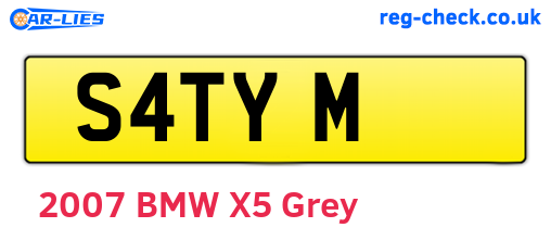 S4TYM are the vehicle registration plates.