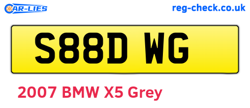 S88DWG are the vehicle registration plates.