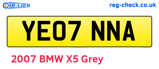 YE07NNA are the vehicle registration plates.
