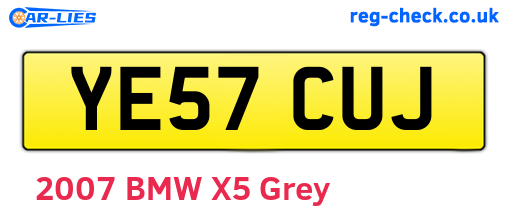 YE57CUJ are the vehicle registration plates.