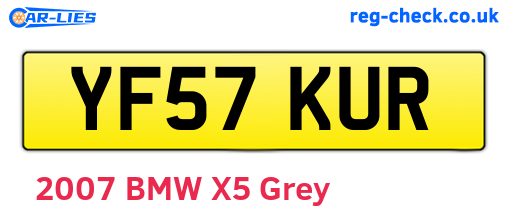 YF57KUR are the vehicle registration plates.