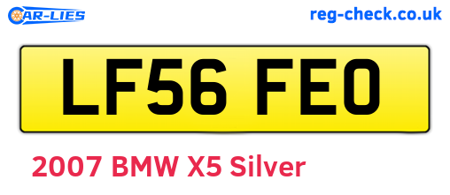 LF56FEO are the vehicle registration plates.