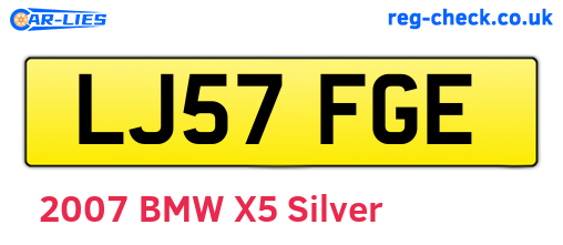 LJ57FGE are the vehicle registration plates.
