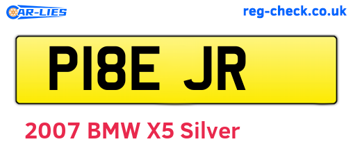 P18EJR are the vehicle registration plates.
