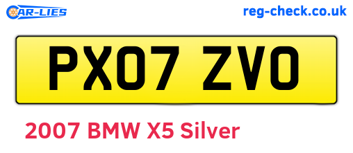 PX07ZVO are the vehicle registration plates.