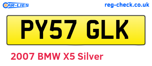 PY57GLK are the vehicle registration plates.