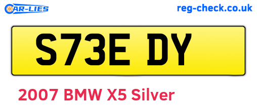 S73EDY are the vehicle registration plates.