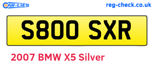 S800SXR are the vehicle registration plates.