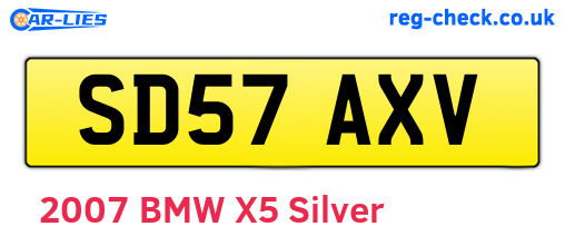 SD57AXV are the vehicle registration plates.