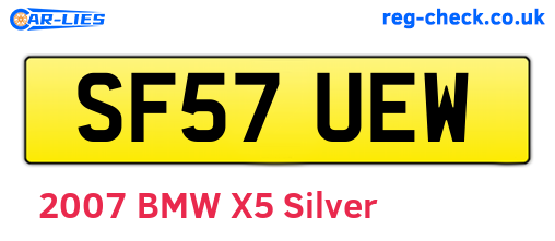 SF57UEW are the vehicle registration plates.