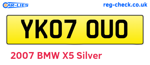 YK07OUO are the vehicle registration plates.