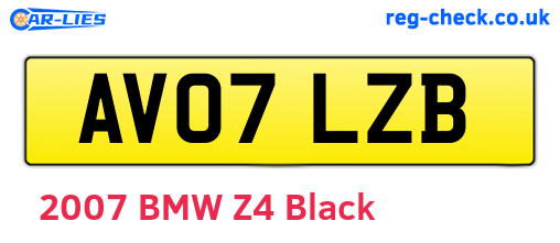 AV07LZB are the vehicle registration plates.