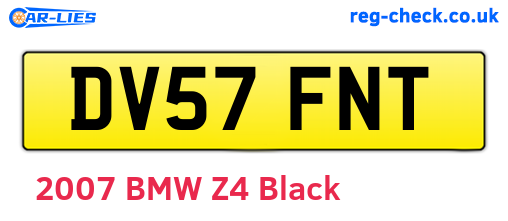 DV57FNT are the vehicle registration plates.