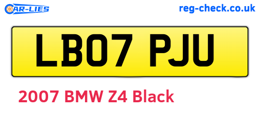 LB07PJU are the vehicle registration plates.