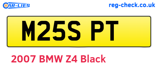 M25SPT are the vehicle registration plates.