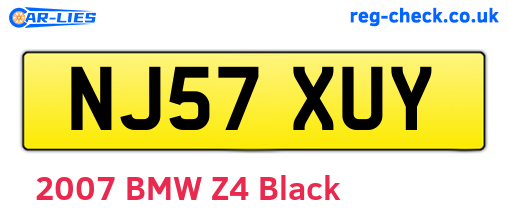 NJ57XUY are the vehicle registration plates.