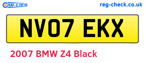 NV07EKX are the vehicle registration plates.