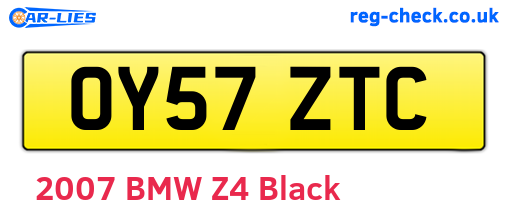 OY57ZTC are the vehicle registration plates.