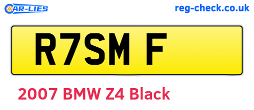 R7SMF are the vehicle registration plates.