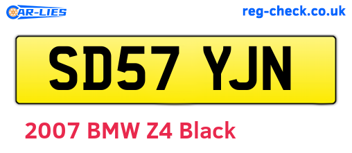 SD57YJN are the vehicle registration plates.