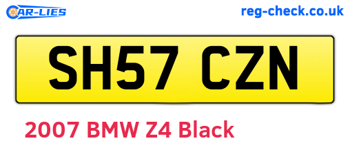 SH57CZN are the vehicle registration plates.