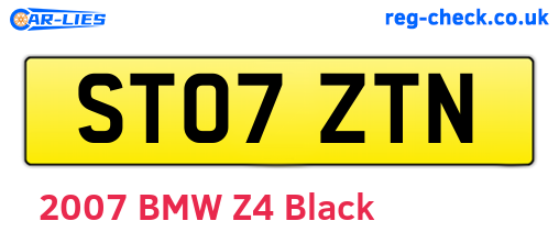 ST07ZTN are the vehicle registration plates.