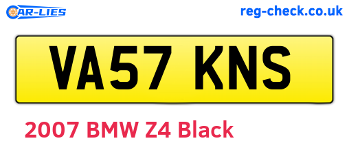 VA57KNS are the vehicle registration plates.