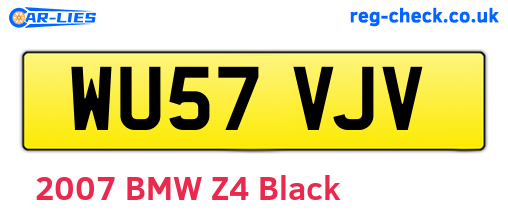 WU57VJV are the vehicle registration plates.