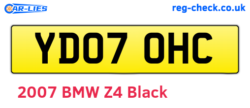 YD07OHC are the vehicle registration plates.