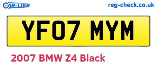 YF07MYM are the vehicle registration plates.