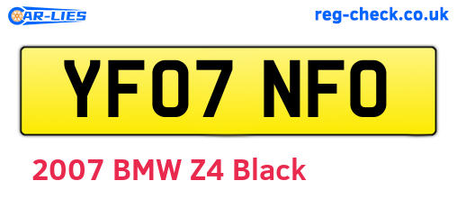 YF07NFO are the vehicle registration plates.