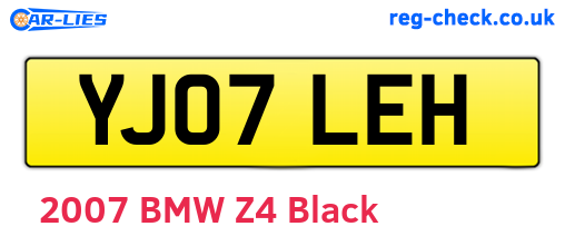 YJ07LEH are the vehicle registration plates.