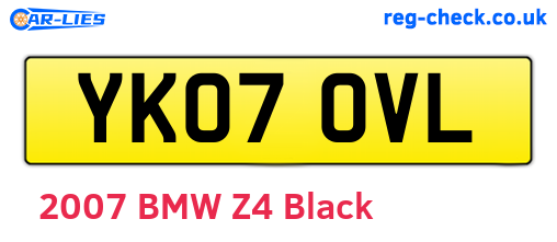 YK07OVL are the vehicle registration plates.