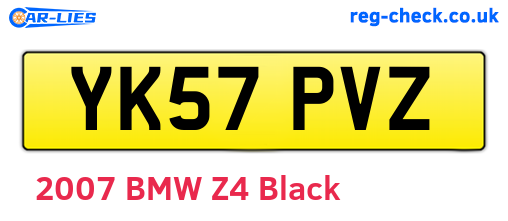 YK57PVZ are the vehicle registration plates.