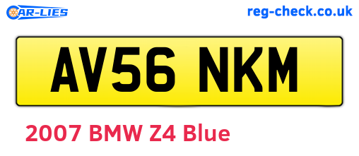 AV56NKM are the vehicle registration plates.