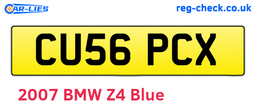 CU56PCX are the vehicle registration plates.