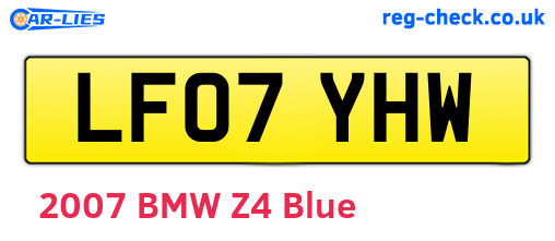 LF07YHW are the vehicle registration plates.