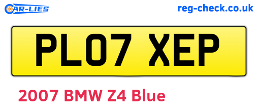 PL07XEP are the vehicle registration plates.