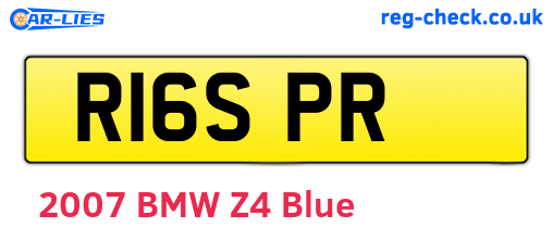 R16SPR are the vehicle registration plates.