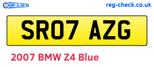 SR07AZG are the vehicle registration plates.