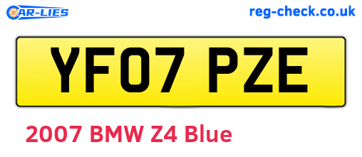 YF07PZE are the vehicle registration plates.