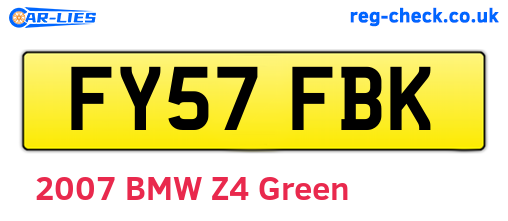 FY57FBK are the vehicle registration plates.