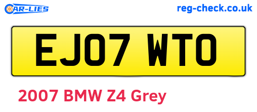 EJ07WTO are the vehicle registration plates.