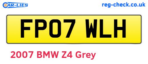 FP07WLH are the vehicle registration plates.