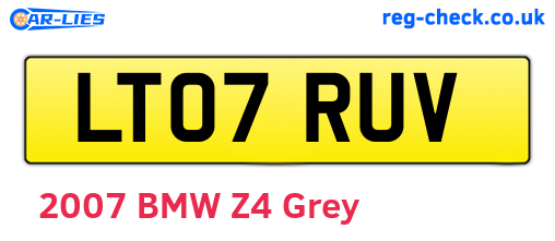 LT07RUV are the vehicle registration plates.