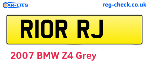 R10RRJ are the vehicle registration plates.