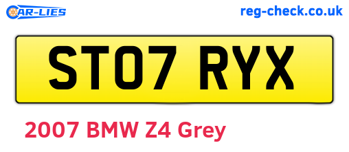 ST07RYX are the vehicle registration plates.